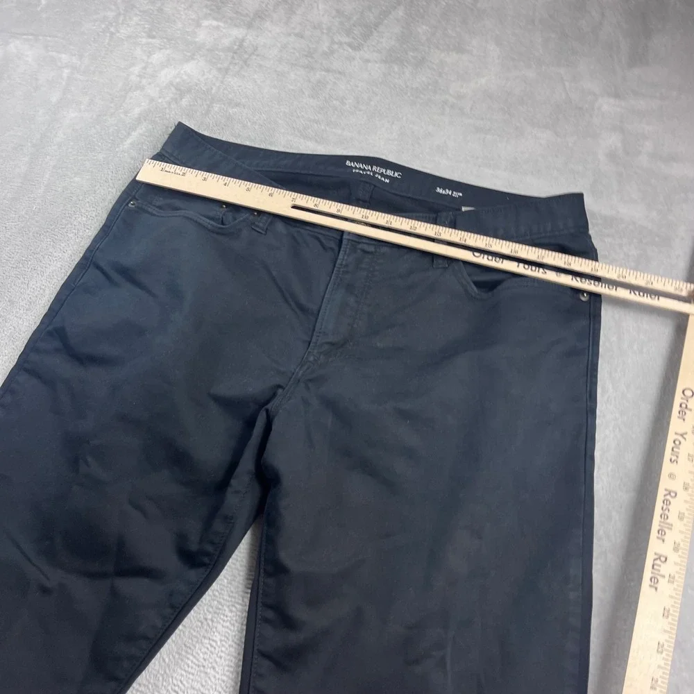 Banana Republic‎ Travel Jean Mens 36x34 Slim Fit Black Stretch Pants 5-Pocket
